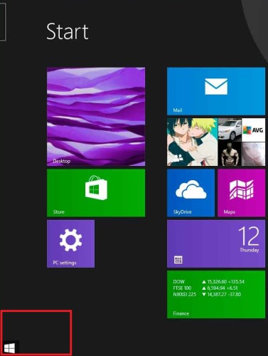 Start Button Tooltip Windows 8.1
