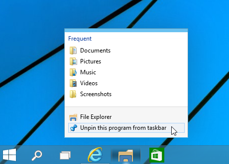 unpin-default-file-explorer-icon