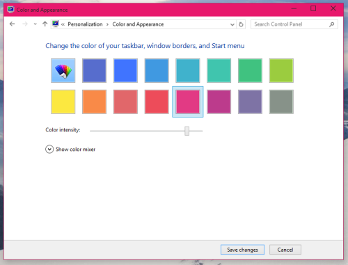 01 Windows 10 set color for taskbar