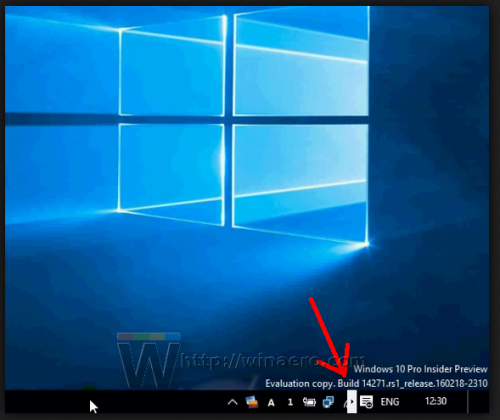 Windows 10 build 14271 messed up systray