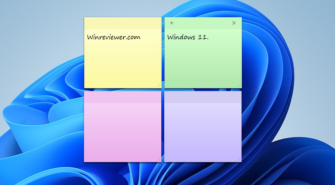 Классическое приложение Записки для Windows 11 