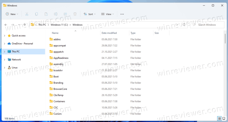Значок OneDrive по умолчанию в проводнике  Windows 11