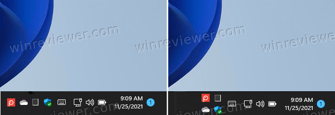 Windows 11 отображать значки области уведомлений в две строки