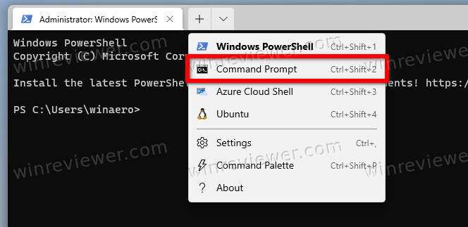 Command Prompt In Windows Terminal