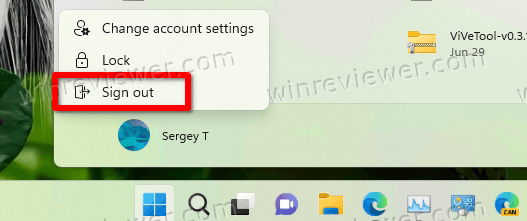 Windows 11 выход из учётной записи